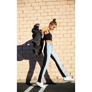 Revice Ex-Boyfriend Jeans Size 27 Harlow Wash Two Tone Raw Hem Button Fly